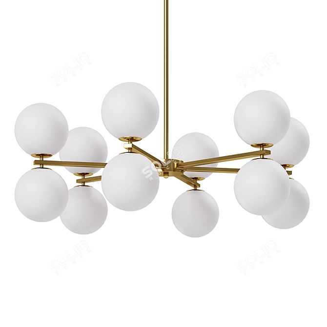 Modern Molecule Chandelier, 80x33cm 3D model image 2