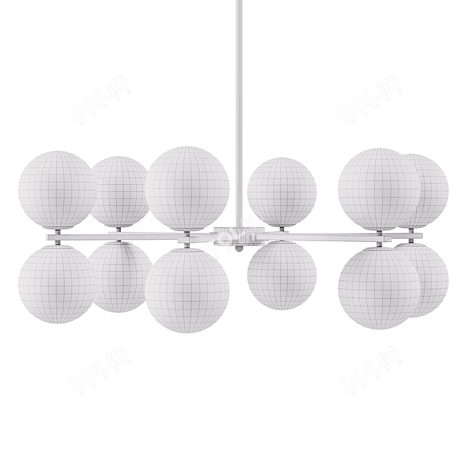 Modern Molecule Chandelier, 80x33cm 3D model image 3