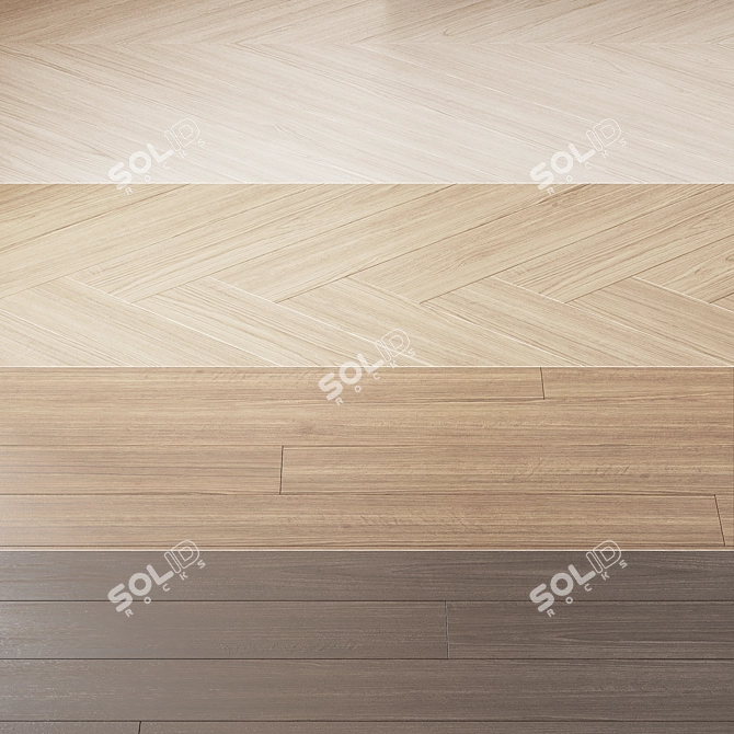 Premium American Oak Floor Tiles 3D model image 1