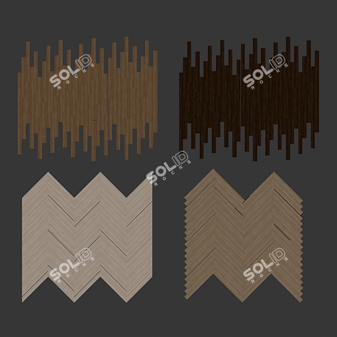 Premium American Oak Floor Tiles 3D model image 6