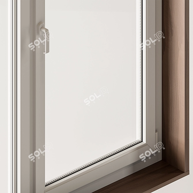 Windows Set 32-White Frame, 9 Window 3D model image 4