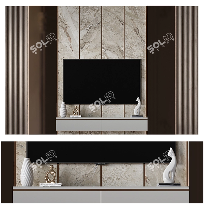 42" TV Wall Mount Bracket 3D model image 5