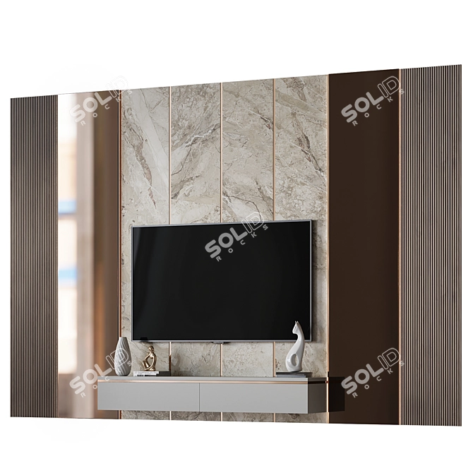 42" TV Wall Mount Bracket 3D model image 2