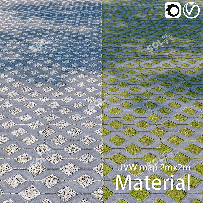 Eco Paving Material Texture Pack 3D model image 1