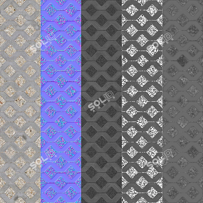 Eco Paving Material Texture Pack 3D model image 5