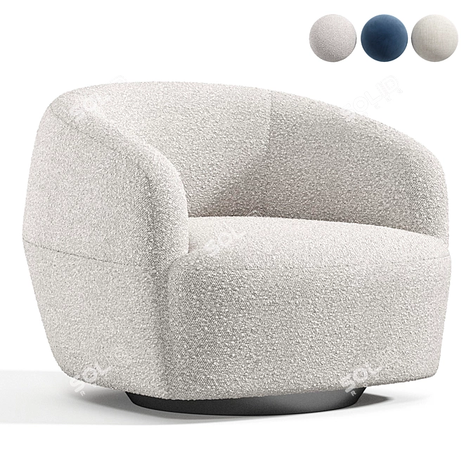 Sleek 2015 Sumo Lounge Chair 3D model image 1