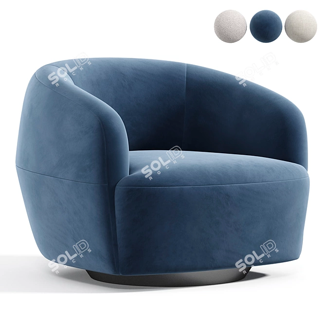 Sleek 2015 Sumo Lounge Chair 3D model image 2