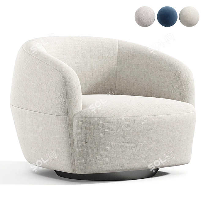 Sleek 2015 Sumo Lounge Chair 3D model image 3