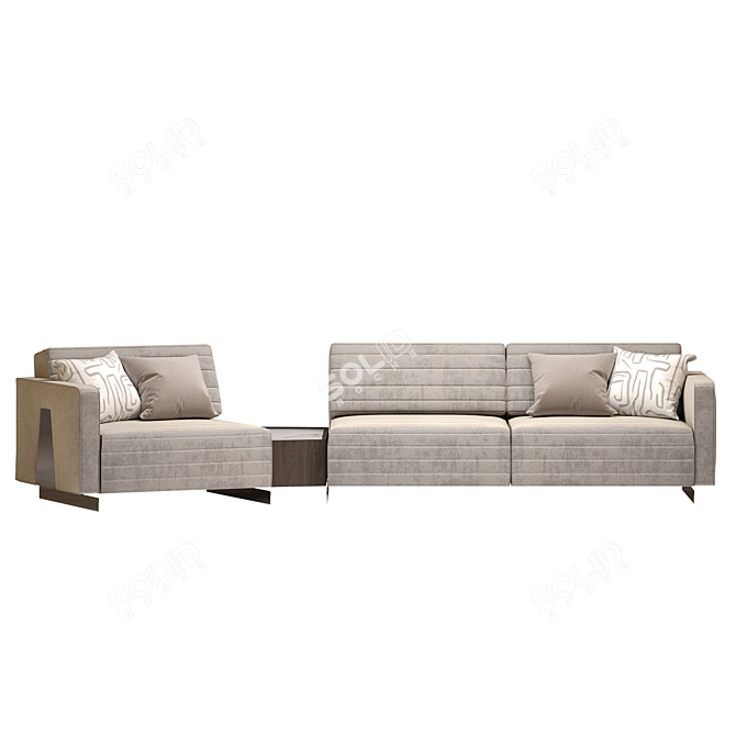 Heritage Modular Sofa Set 3D model image 3