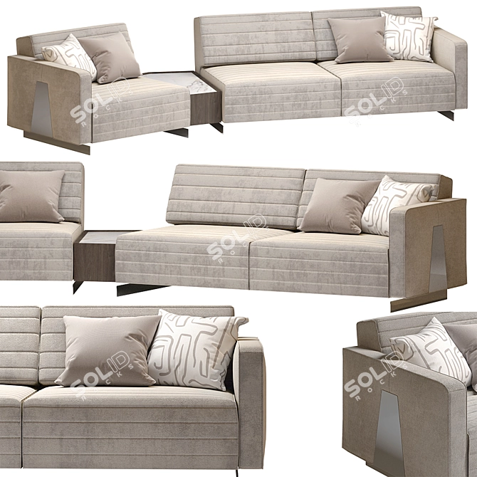 Heritage Modular Sofa Set 3D model image 5