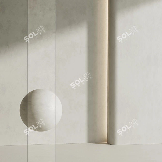 Modern White Textured Plaster Materials 3D model image 1