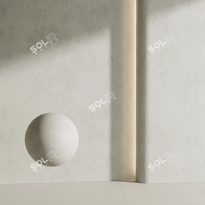 Modern White Textured Plaster Materials 3D model image 3