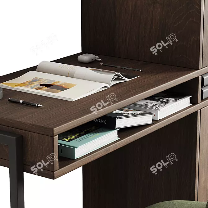 Modern Office Desk Model Feng 012 3D model image 2