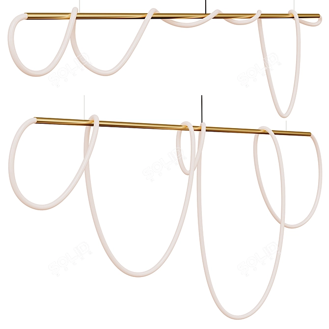Elegant 8ft Tracer Bar Set 3D model image 2