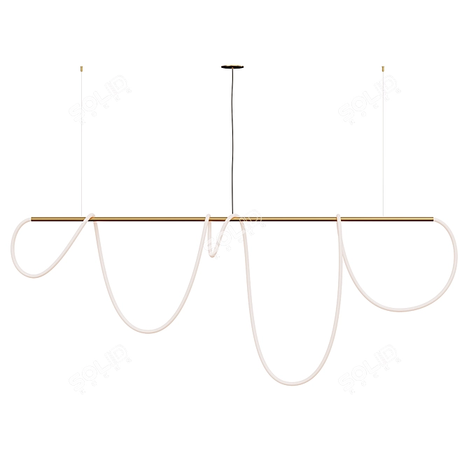 Elegant 8ft Tracer Bar Set 3D model image 4