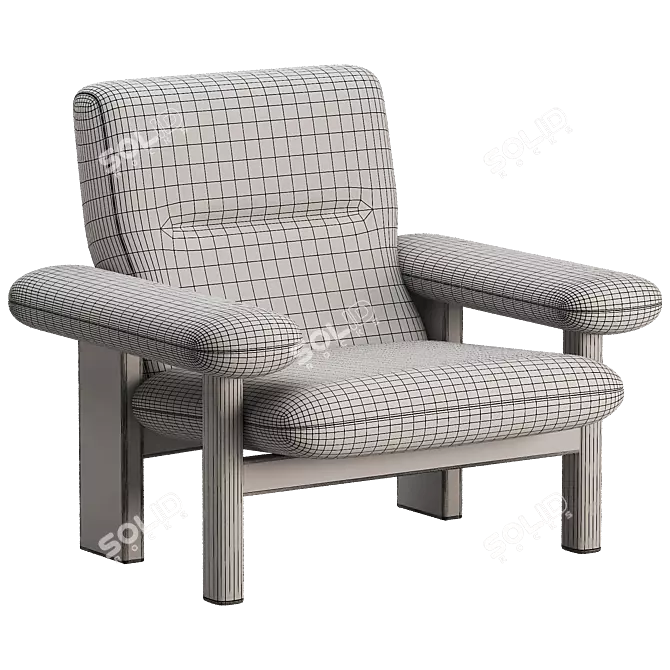 Sheepskin Brasilia Lounge Chair 3D model image 3