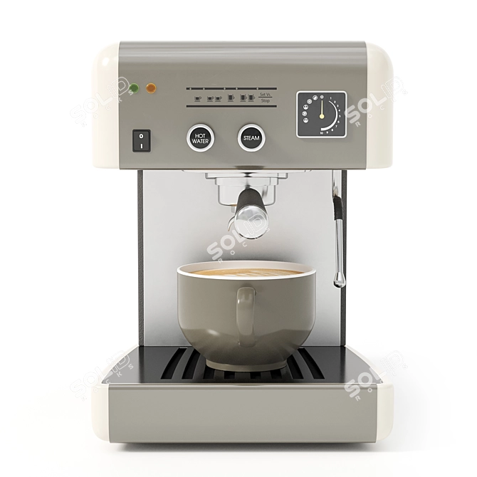  Sleek Espresso Machine 3D Model 3D model image 2