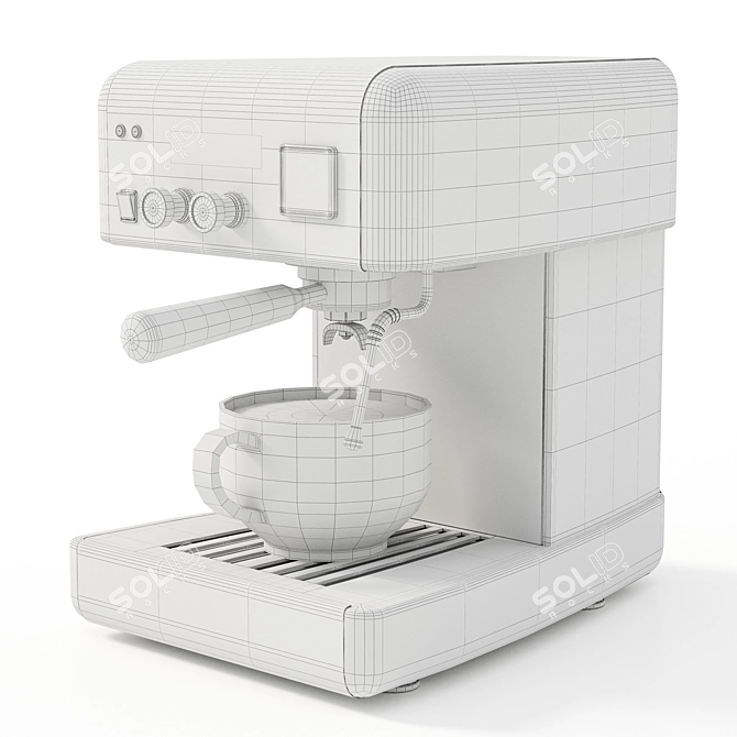  Sleek Espresso Machine 3D Model 3D model image 4