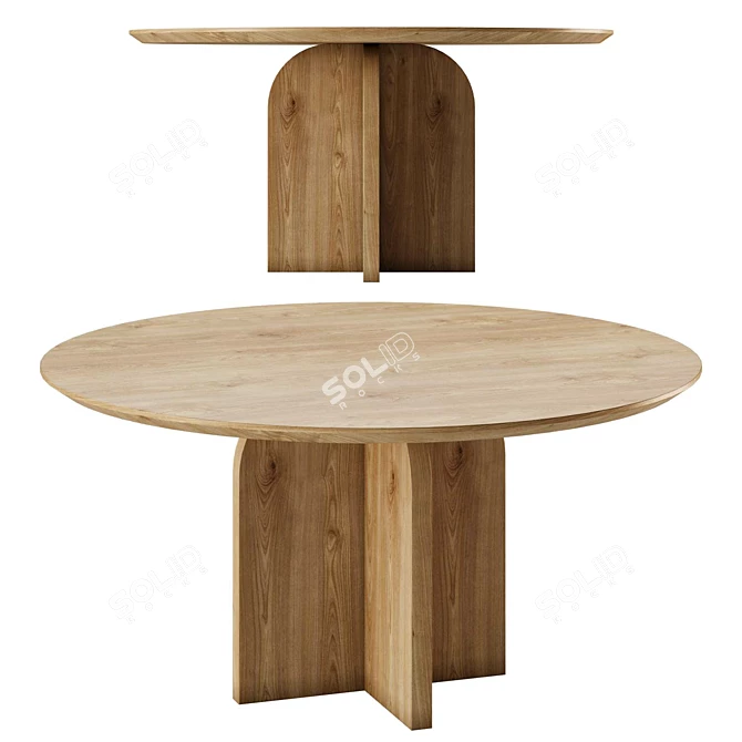 Designer Dining Set: MORIS Table and Carola Chair 3D model image 2