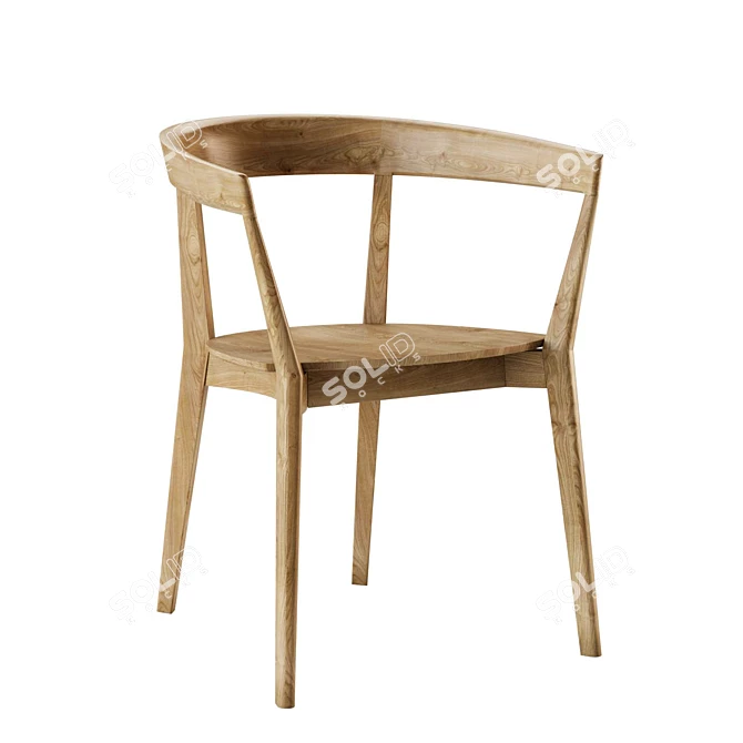 Designer Dining Set: MORIS Table and Carola Chair 3D model image 4