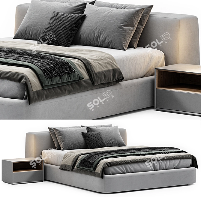 Siena Bed: High-Quality Model 3D model image 1