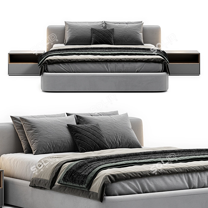 Siena Bed: High-Quality Model 3D model image 2