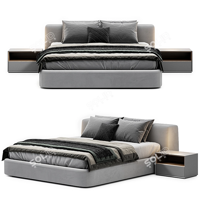 Siena Bed: High-Quality Model 3D model image 3