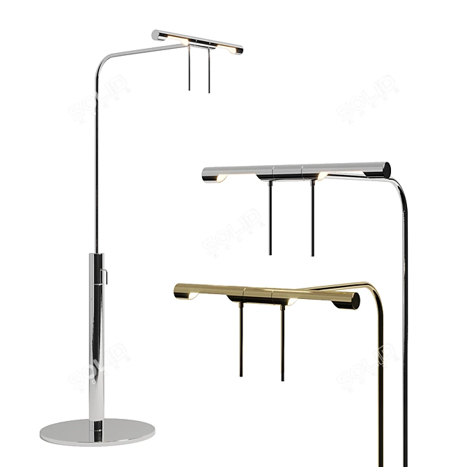 Elegant CASABLANCA Floor Lamp 3D model image 1