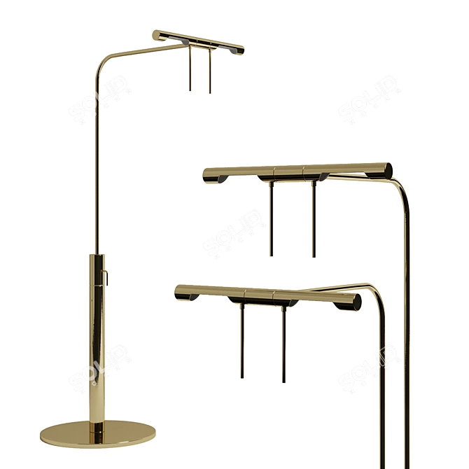 Elegant CASABLANCA Floor Lamp 3D model image 2