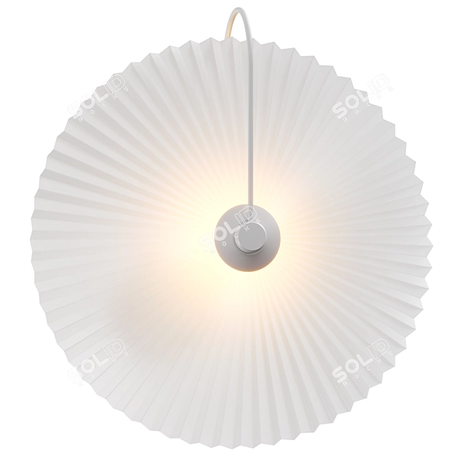 Minimalistic Black Metal Sconce 3D model image 1