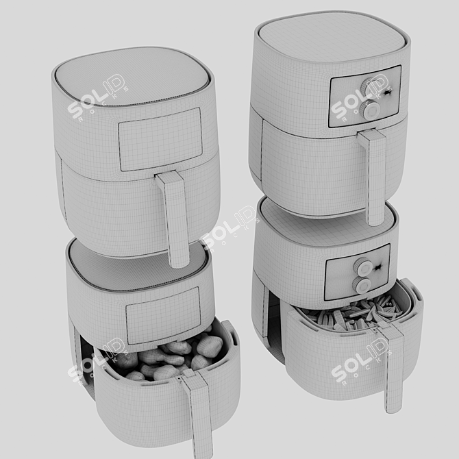 Philips 3000 Series Air Fryer 3D model image 4