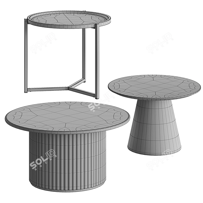 Contemporary Marble Coffee Tables 3D model image 3