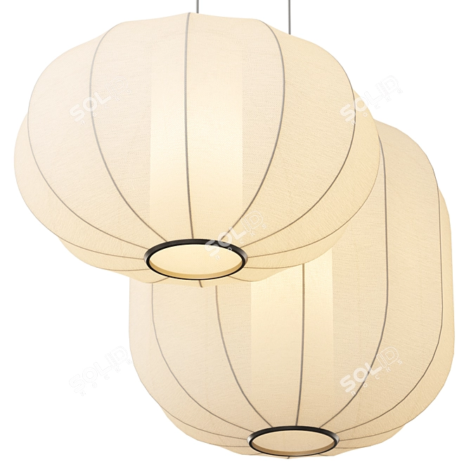  Knit Lantern Pendant Light 3D model image 1