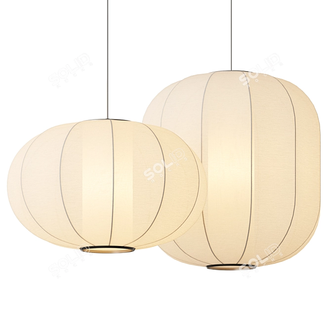  Knit Lantern Pendant Light 3D model image 2