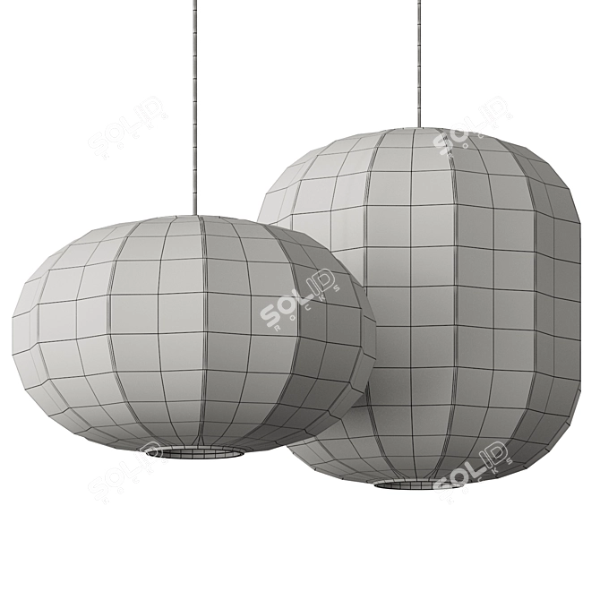  Knit Lantern Pendant Light 3D model image 4