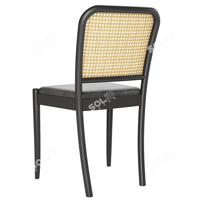 Modern Rattan Dining Chair 2017 3D model image 2