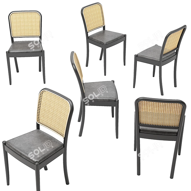 Modern Rattan Dining Chair 2017 3D model image 6