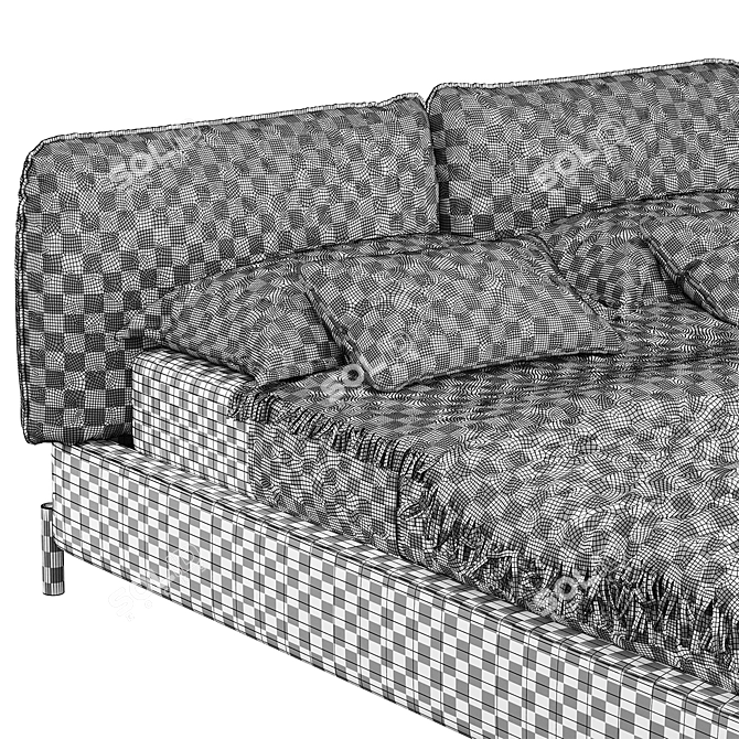 Tarantino Bed in Black 3D model image 6