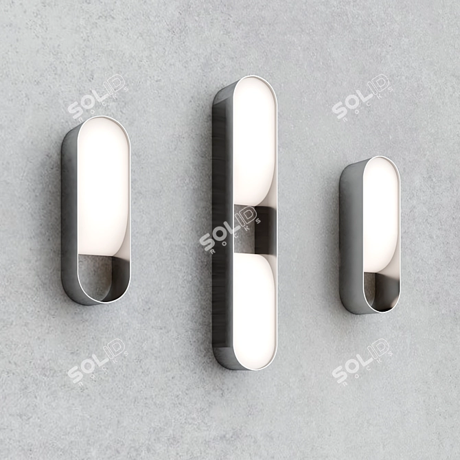 Elegant LOOP Wall Lights 3D model image 3