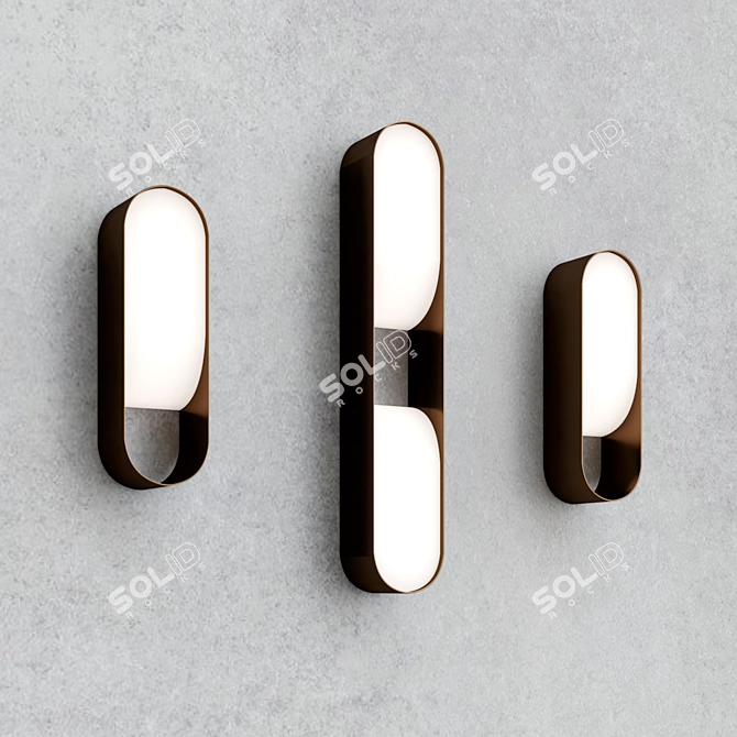 Elegant LOOP Wall Lights 3D model image 4