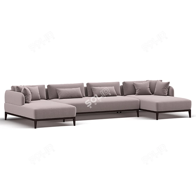 Wind Sectional Sofa, Highland Furniture 3D model image 2