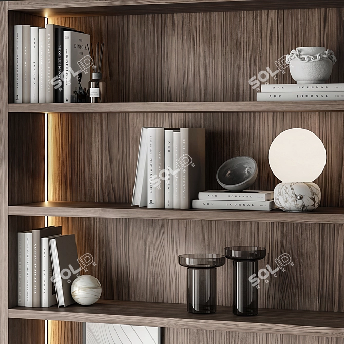 Industrial Style Bookcase with XForm 3D model image 2