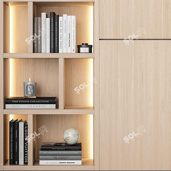 Industrial Style Bookcase with XForm 3D model image 5