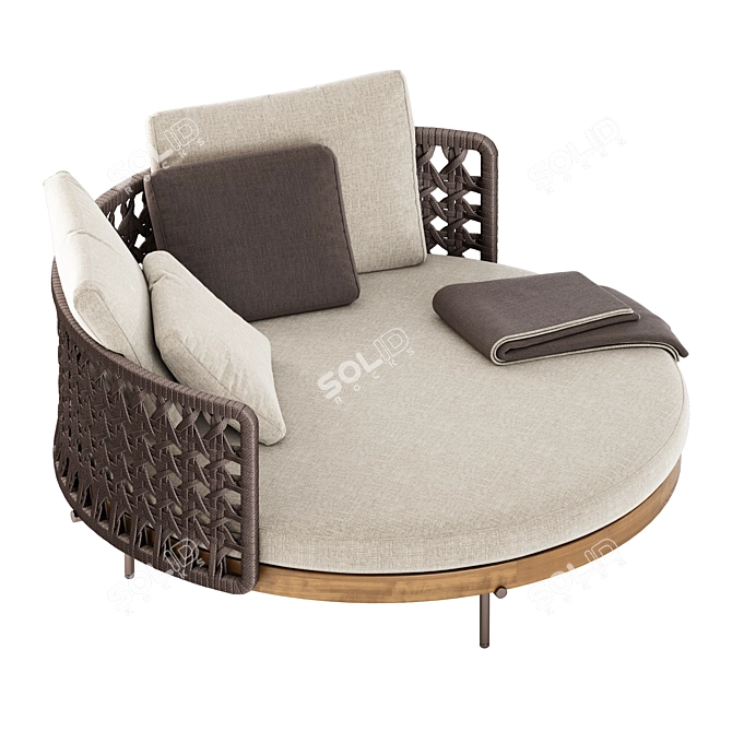 Torii Nest Outdoor Loveseat, Minotti 3D model image 1