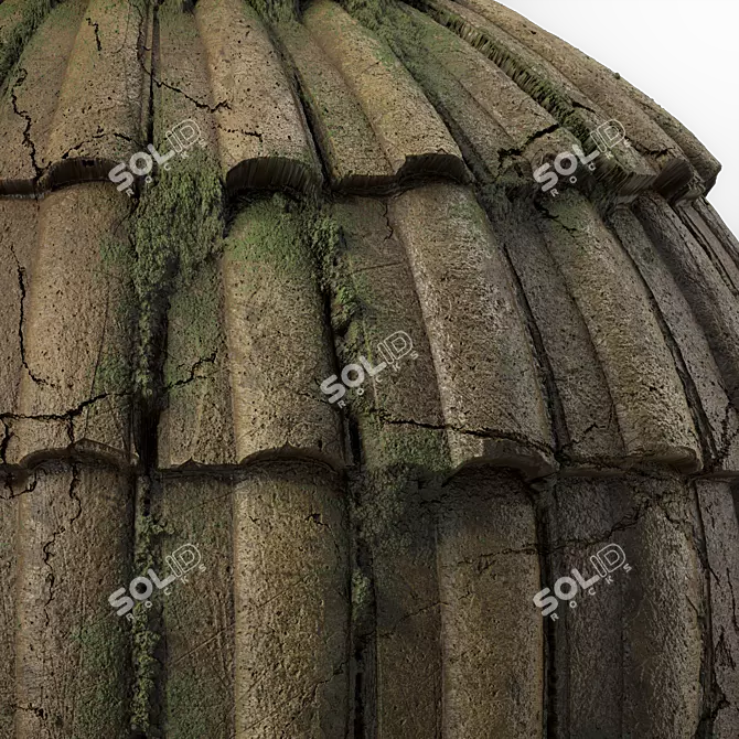 Concrete Roofing Material 4k Texture 3D model image 4