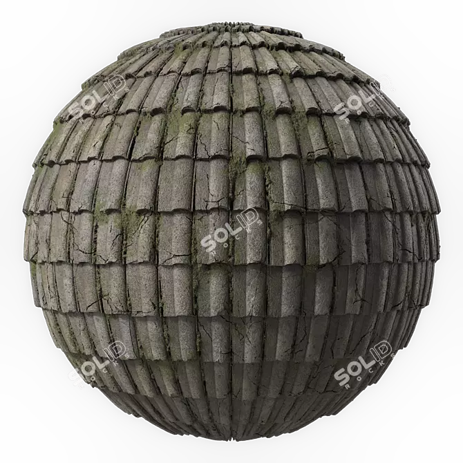 Concrete Roofing Material 4k Texture 3D model image 6