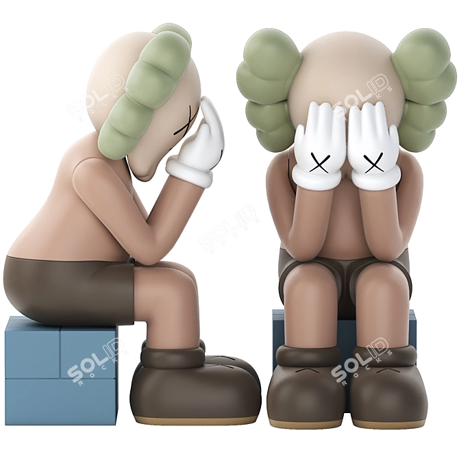 Limited Edition KAWS Vinyl Figure 3D model image 3