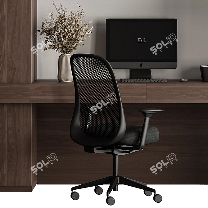 Modern Home Office Furniture Set 3D model image 3