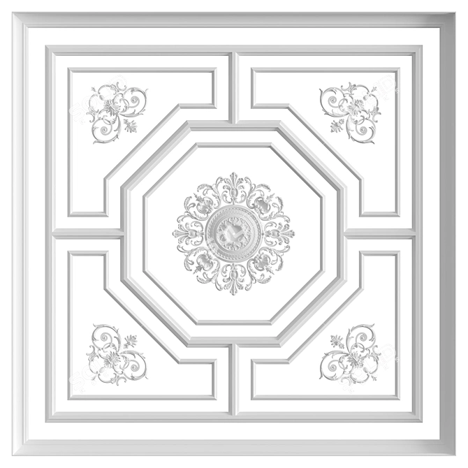 Luxury Ceiling Composition №52 3D model image 1