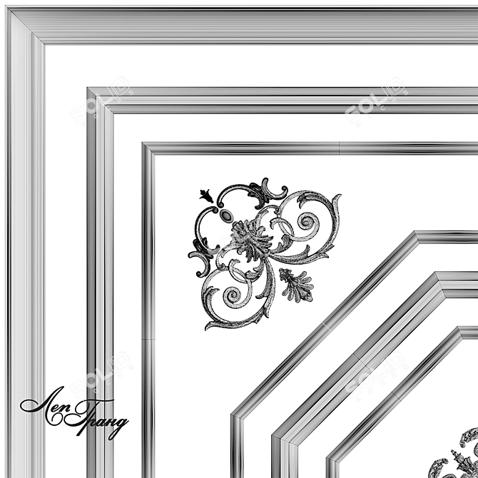 Luxury Ceiling Composition №52 3D model image 2